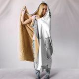 Customised Hoodie Blanket Grey Kitty