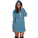 Dog Hearts Womens Hoodie Dress