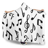 Music Notes Hooded Blanket