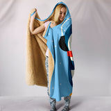 Take My Heart Blue Hooded Blanket