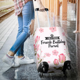I am a proud French Bulldog Parent Floral Luggage Cover