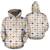 Cat Faces II Hoodies