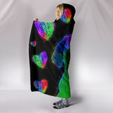 Love Pug Hooded Blanket for Lovers of Pugs and Dogs