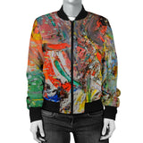 Women's Abstract Painting Bomber Jacket