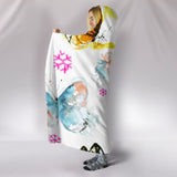 Customised Hoodie Blanket Pretty Butterfly Pattern