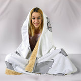 Customised Hoodie Blanket Grey Kitty
