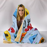 Wine & Tent Hooded Blanket - Blue