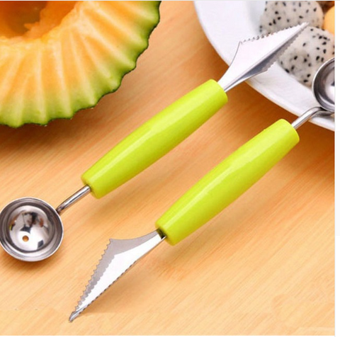 Multi Function Stainless Steel Fruit Baller Carving Knife Ice Cream Scoop Spoon