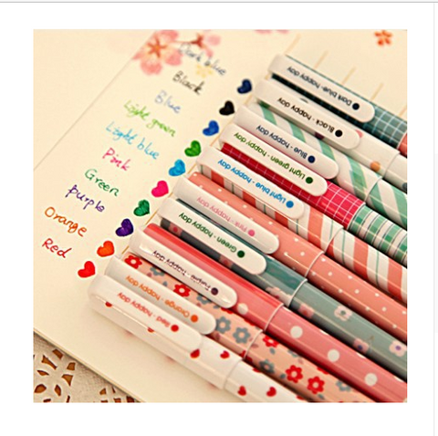 10 pcs Cute Cartoon Colorful Gel Pen Set Offer