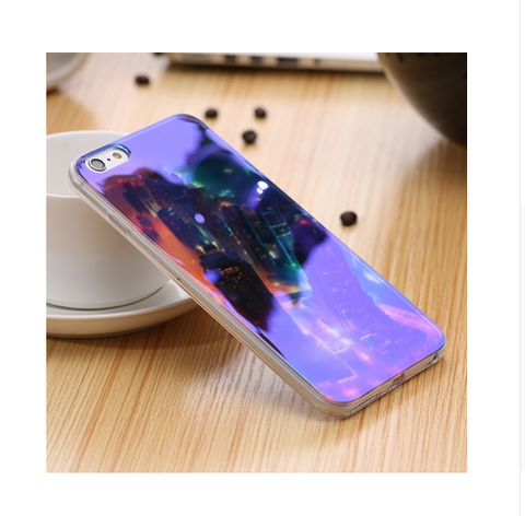 Modern Blue Ray Light Clear Mobile Phone Case For iPhone 6 6S 6 Plus 5.5 6S Plus Offer