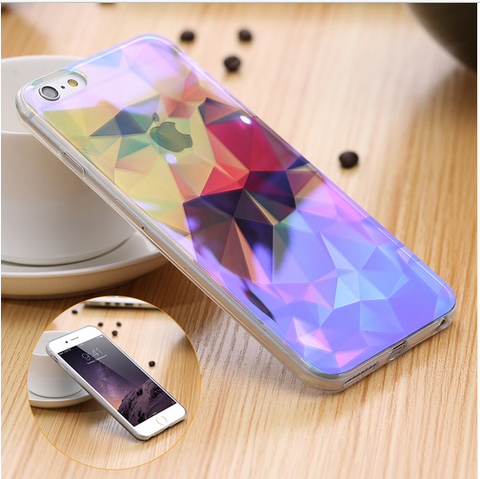 Modern Blue Ray Light Clear Mobile Phone Case For iPhone 6 6S 6 Plus 5.5 6S Plus