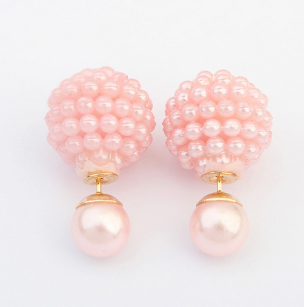 Double Sided Imitation Pearl Fashion Earrings