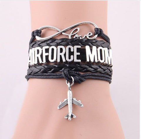 Infinity Love AIR FORCE Mom Bracelet