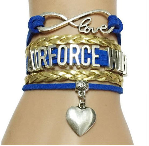 Infinity Love Air Force Wife Bracelet
