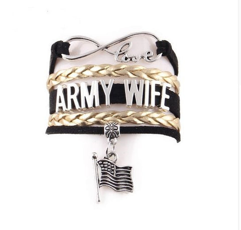 Infinity Love Army Wife Bracelet