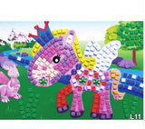 Kids' 12 Patterns Foam Mosaic Stickers Art Puzzle