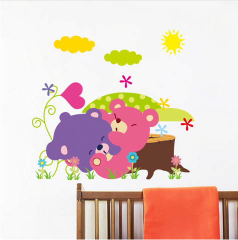 Cartoon Animal Forest Wall Stickers Decals for Nursery and Kids Room Offer