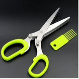 5 Blades Scissors Eco-Friendly Kitchen Tool with Cleaning Comb