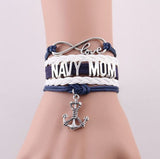 Infinity Love NAVY MOM Bracelet