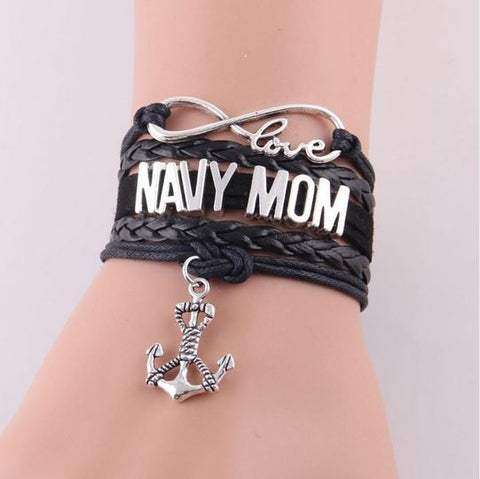 Infinity Love NAVY MOM Bracelet