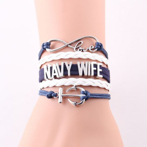 2 Styles Infinity Love Navy Wife Bracelet