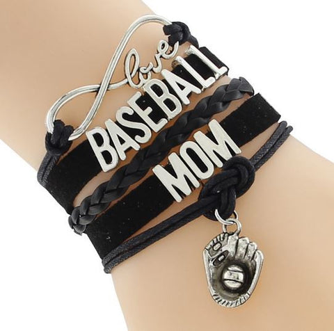 Infinity Love BASEBALL MOM Bracelet