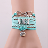 NURSE Hat Charm Leather Rope Wrap Handmade Bracelet Offer