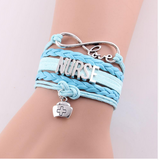 NURSE Hat Charm Leather Rope Wrap Handmade Bracelet Offer