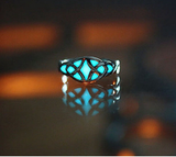 8 Style Women's Silver Plated Luminous Ring