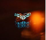 8 Style Women's Silver Plated Luminous Ring