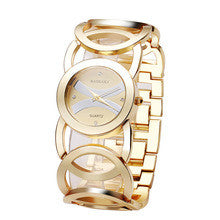 Luxury Crystal  Gold Female Bracelet Watch Women Full Steel Quartz