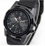 Men's Military Style Quartz Canvas Belt Wrist Watch