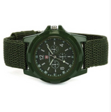 Men's Military Style Quartz Canvas Belt Wrist Watch