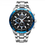 Men's Luxury Full Stainless Steel Military Style Watch