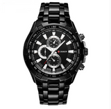 Men's Luxury Full Stainless Steel Military Style Watch