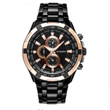 Men's Luxury Full Stainless Steel Military Style Watch