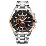Men's Luxury Full Stainless Steel Military Style Watch