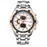 Men's Luxury Full Stainless Steel Military Style Watch