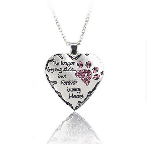 "No Longer by My Side but Forever in My Heart"  Print & Heart Necklace Offer