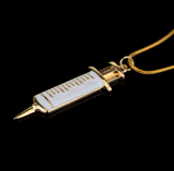 Medical Stethoscope Syringe & Needle Metal Pendant Necklace Offer
