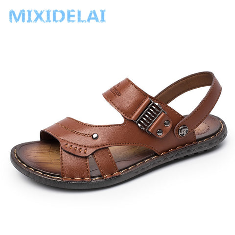 Breathable Leather Men  Sandals