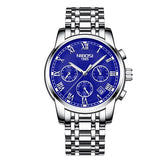 Men's Fashion Blue Waterproof Quartz Watch