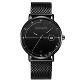 Luxury Black Auto Date Waterproof Watch for Men