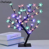 Luminarias LED Cherry Blossom Tree Branches Night Lights Holiday Lighting Table Lamps Bedroom Party Wedding Indoor Home Decor