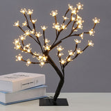 Luminarias LED Cherry Blossom Tree Branches Night Lights Holiday Lighting Table Lamps Bedroom Party Wedding Indoor Home Decor