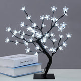 Luminarias LED Cherry Blossom Tree Branches Night Lights Holiday Lighting Table Lamps Bedroom Party Wedding Indoor Home Decor