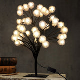 Luminarias LED Cherry Blossom Tree Branches Night Lights Holiday Lighting Table Lamps Bedroom Party Wedding Indoor Home Decor