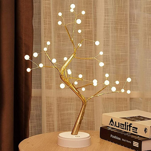 Tabletop Bonsai Tree Light with Eight Functions Lighted Tree Copper Wire Tree Lights,DIY Artificial Light Tree Lamp Decoration