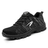 Big Size Men's Breathable Mesh Steel Toe Cap Work Shoes Boots Men Outdoor Anti-slip Steel Puncture Proof Protetive Safety Shoes