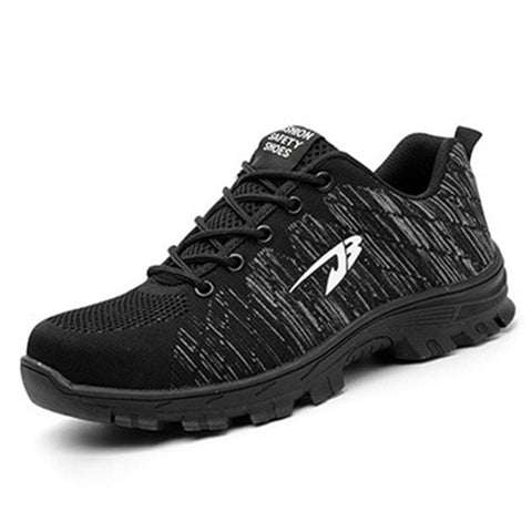 Big Size Men's Breathable Mesh Steel Toe Cap Work Shoes Boots Men Outdoor Anti-slip Steel Puncture Proof Protetive Safety Shoes